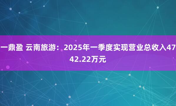 一鼎盈 云南旅游:2025年一季度实现营业总收入4742.22万元